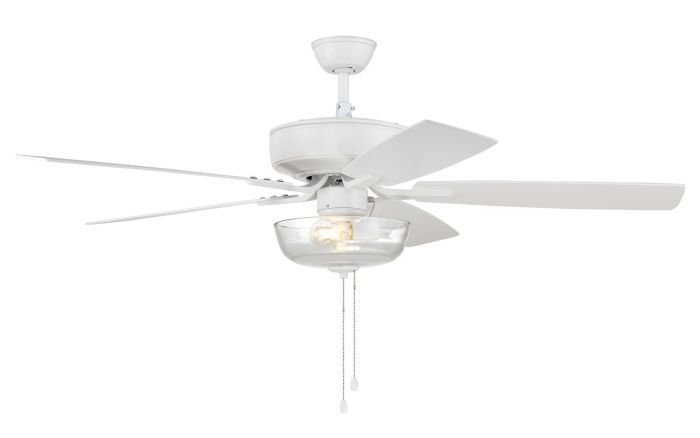 ##Antique Hardware## 52" Pro Plus 101 in White w/ White/Washed Oak Blades