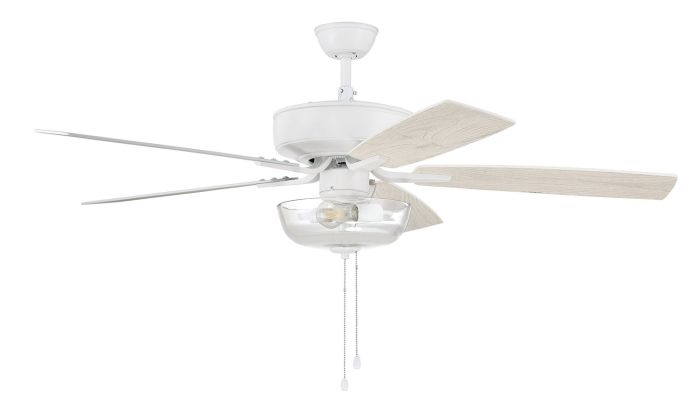 ##Antique Hardware## 52" Pro Plus 101 in White w/ White/Washed Oak Blades