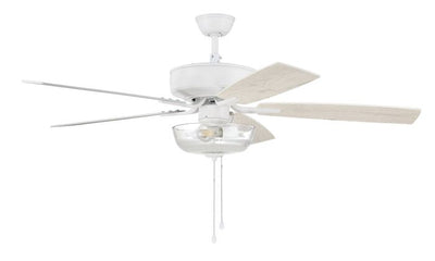 ##Antique Hardware## 52" Pro Plus 101 in White w/ White/Washed Oak Blades