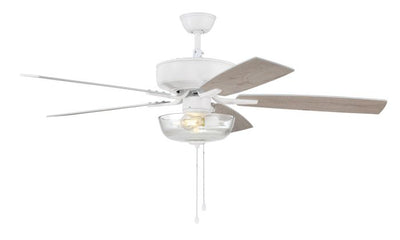 ##Antique Hardware## 52" Pro Plus 101 in White w/ White/Washed Oak Blades
