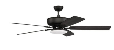 ##Antique Hardware## 52" Pro Plus 112 in Flat Black  w/ Flat Black/Grey Wood Blades