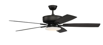 ##Antique Hardware## 52" Pro Plus 112 in Flat Black  w/ Flat Black/Grey Wood Blades