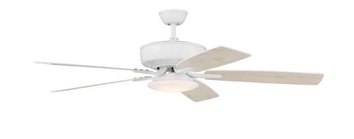 ##Antique Hardware## 52" Pro Plus 112 in White w/ White/Washed Oak Blades