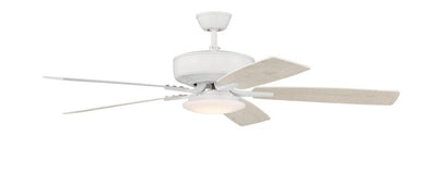 ##Antique Hardware## 52" Pro Plus 112 in White w/ White/Washed Oak Blades