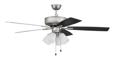 ##Antique Hardware## 52" Pro Plus 114 in Brushed Nickel w/ Brushed Nickel/Greywood Blades