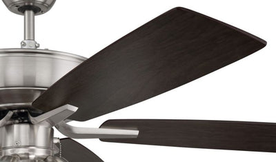 ##Antique Hardware## 52" Pro Plus 114 in Brushed Polished Nickel w/ Driftwood/Grey Walnut Blades