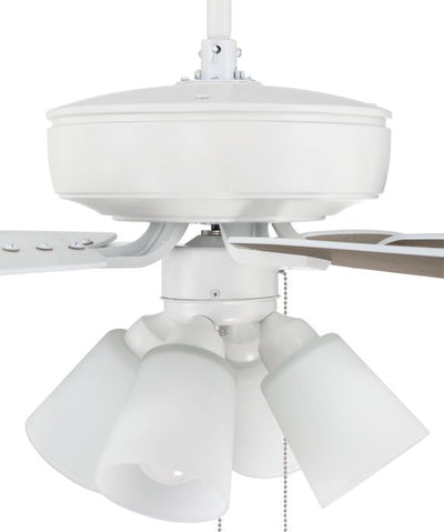 ##Antique Hardware## 52" Pro Plus 114 in White w/ White/Washed Oak Blades
