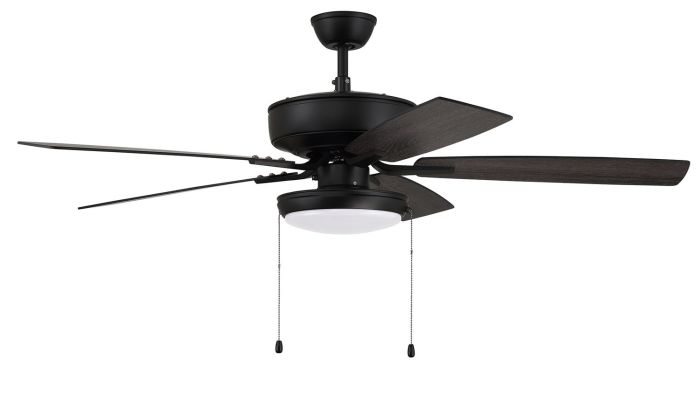 ##Antique Hardware## 52" Pro Plus 119 in Flat Black w/ Flat Black/Greywood Blades