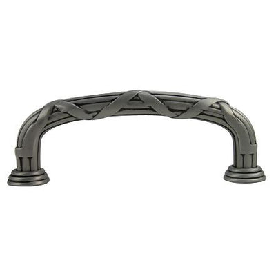 ##Antique Hardware## 4 1/2 Inch Overall (3 3/4 Inch c-c) Ribbon Reed Style Pewter Pull