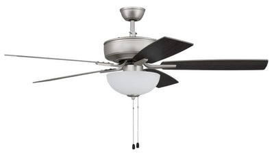##Antique Hardware## 52" Pro Plus 211 in Brushed Nickel w/ Brushed Nickel/Greywood Blades