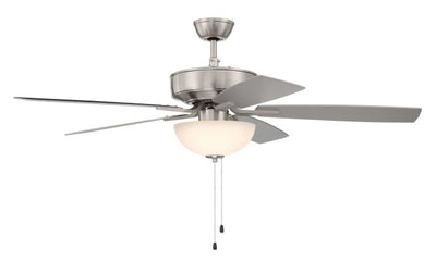 ##Antique Hardware## 52" Pro Plus 211 in Brushed Polished Nickel w/ Brushed Nickel/Greywood Blades