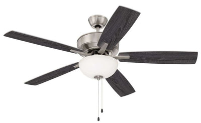 ##Antique Hardware## 52" Pro Plus 211 in Brushed Polished Nickel w/ Brushed Nickel/Greywood Blades