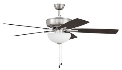 ##Antique Hardware## 52" Pro Plus 211 in Brushed Polished Nickel w/ Drifwood/Grey Walnut Blades