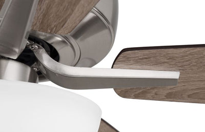 ##Antique Hardware## 52" Pro Plus 211 in Brushed Polished Nickel w/ Drifwood/Grey Walnut Blades