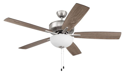 ##Antique Hardware## 52" Pro Plus 211 in Brushed Polished Nickel w/ Drifwood/Grey Walnut Blades
