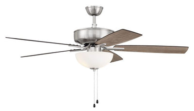 ##Antique Hardware## 52" Pro Plus 211 in Brushed Polished Nickel w/ Drifwood/Grey Walnut Blades