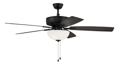 ##Antique Hardware## 52" Pro Plus 211 in Flat Black  w/ Flat Black/Grey Wood Blades