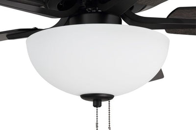 ##Antique Hardware## 52" Pro Plus 211 in Flat Black  w/ Flat Black/Grey Wood Blades
