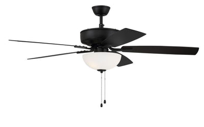 ##Antique Hardware## 52" Pro Plus 211 in Flat Black  w/ Flat Black/Grey Wood Blades