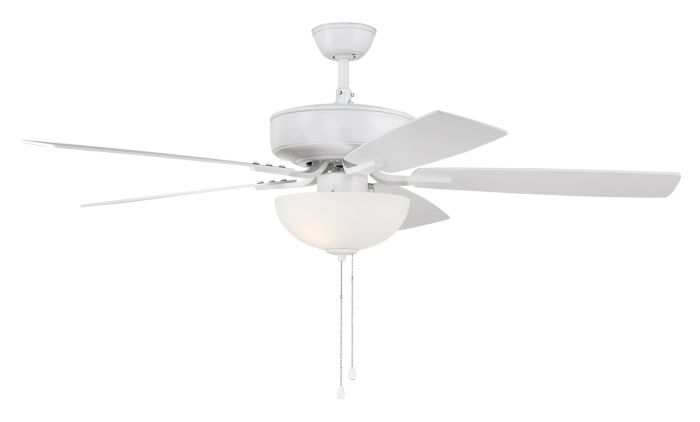 Antique Hardware 52" Pro Plus 211 in White w/ White/Washed Oak Blades Ceiling Fan