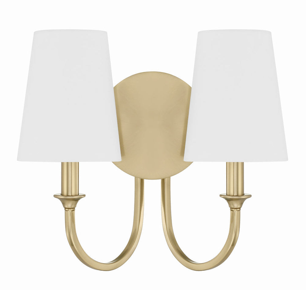 ##Antique Hardware## Payton 2 Light Vibrant Gold Sconce