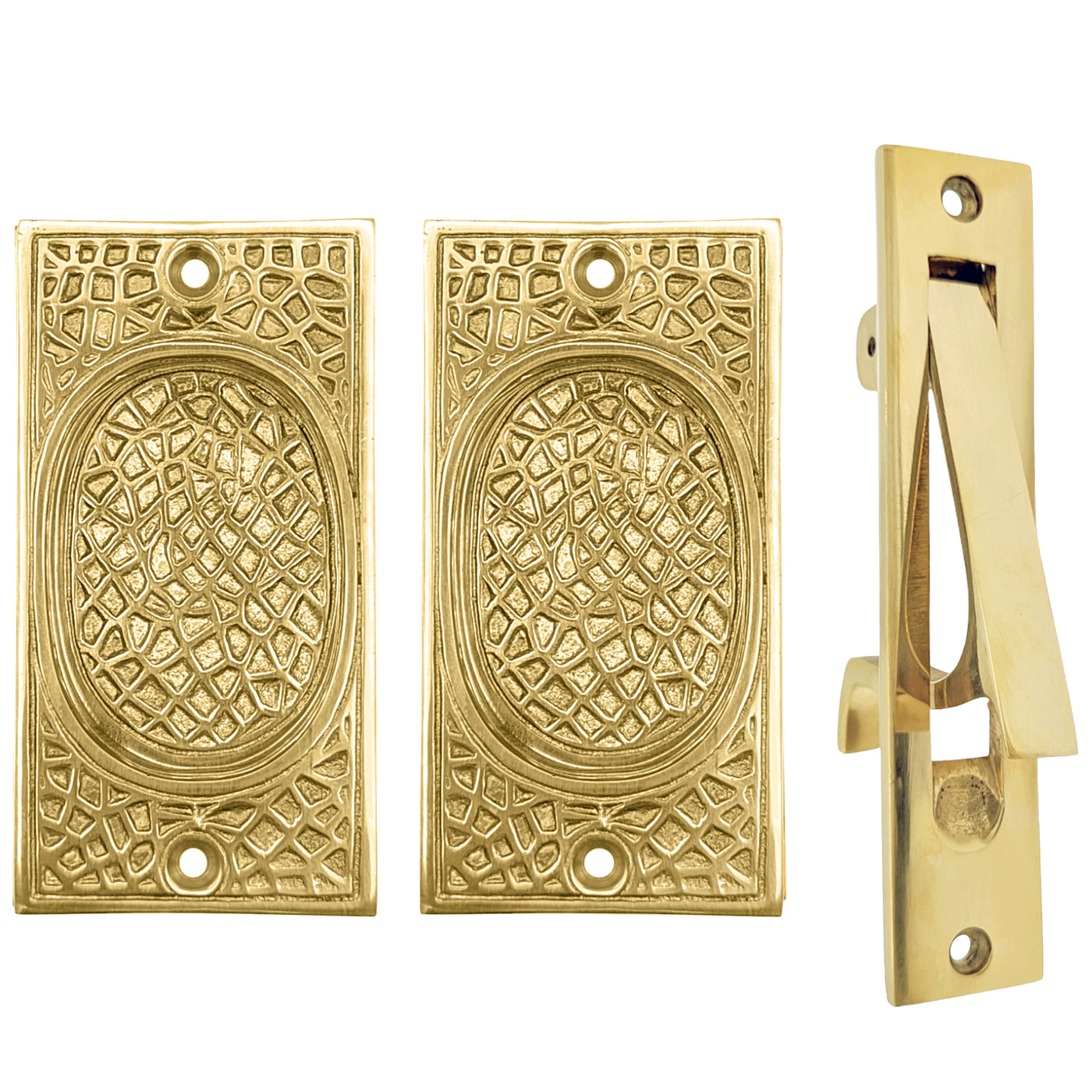 Antique Hardware Craftsman Pattern Pocket Door Set (Several Finishes Available) POCKET DOOR