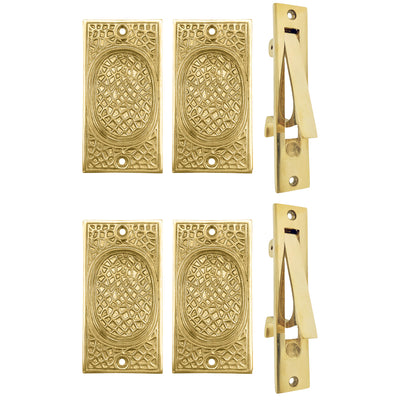 Antique Hardware Craftsman Pattern Pocket Door Set (Several Finishes Available) POCKET DOOR