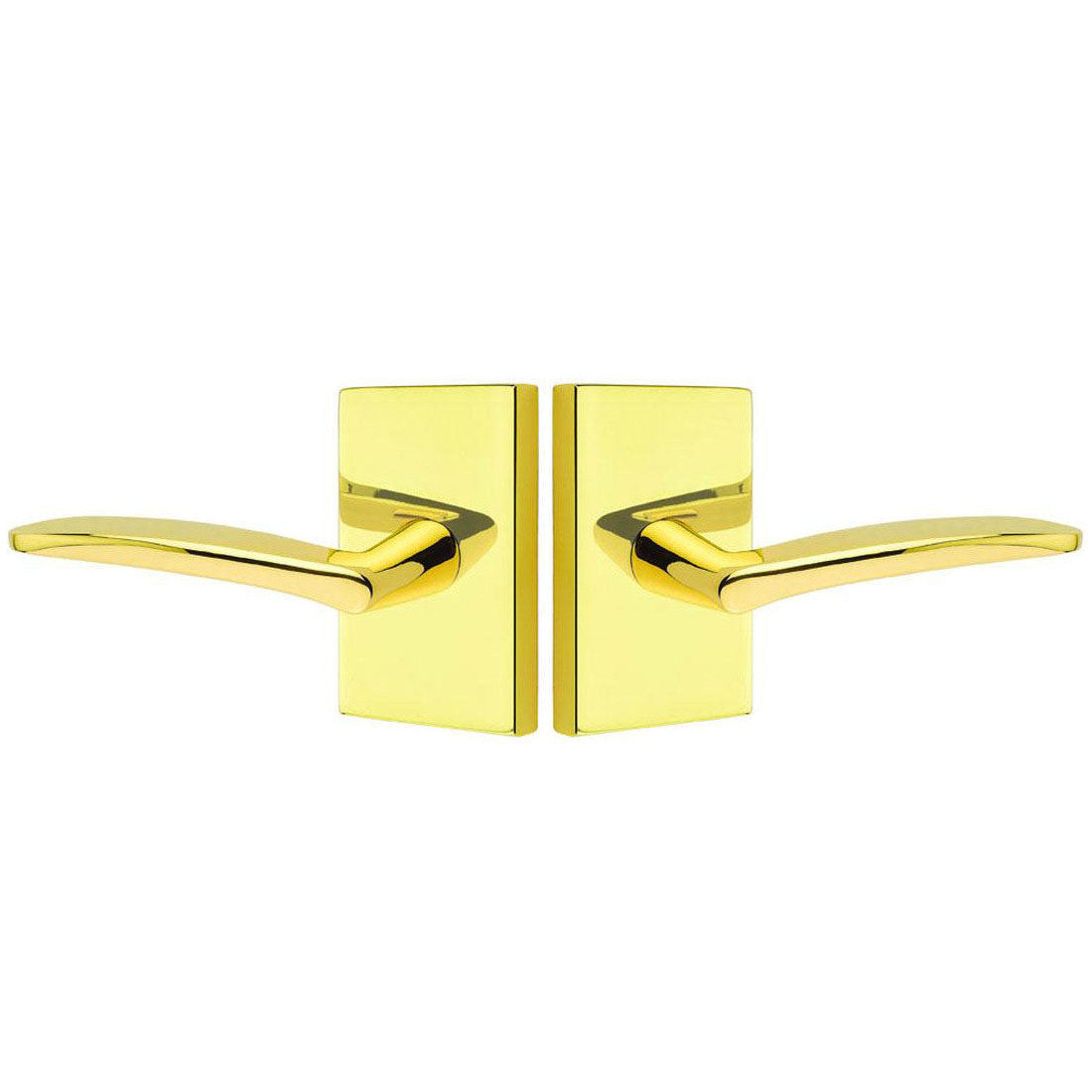 Antique Hardware Emtek Solid Brass Poseidon Lever With Modern Rectangular Rosette (Several Finish Options) EMTEK LEVER DOOR KNOB
