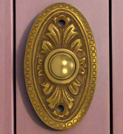Antique Hardware Brass Doorbell Push Button Avalon Style Door Bells & Chimes