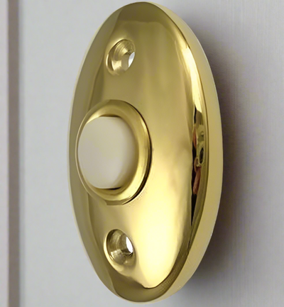Antique Hardware 2 3/8 Inch Solid Brass Door Bell Button Door Bells & Chimes