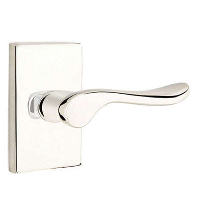 ##Antique Hardware## Emtek Solid Brass Luzern Lever With Modern Rectangular Rosette (Several Finish Options)