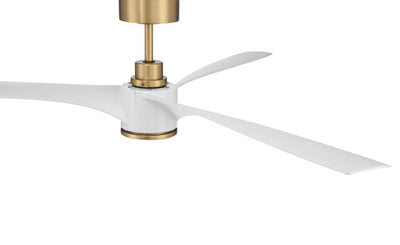 ##Antique Hardware## 60" Phoebe in Satin Brass w/ White Blades