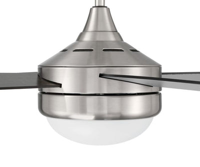 ##Antique Hardware## 52" Phaze II 4-Blade in Brushed Polished Nickel w/ Brushed Nickel/Greywood Blades