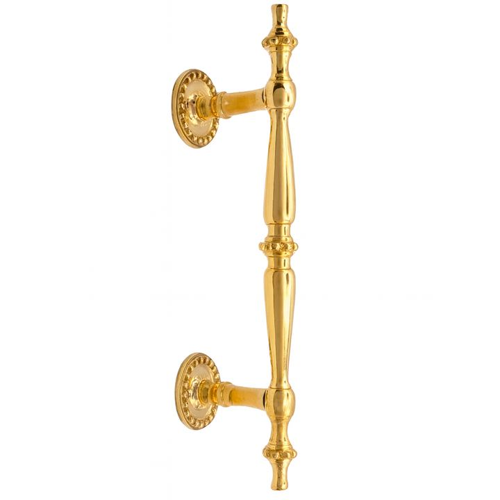 9 3/4 Inch Overall (6 Inch C-C) Solid Brass Beaded Style Handle (Several Finishes Available)