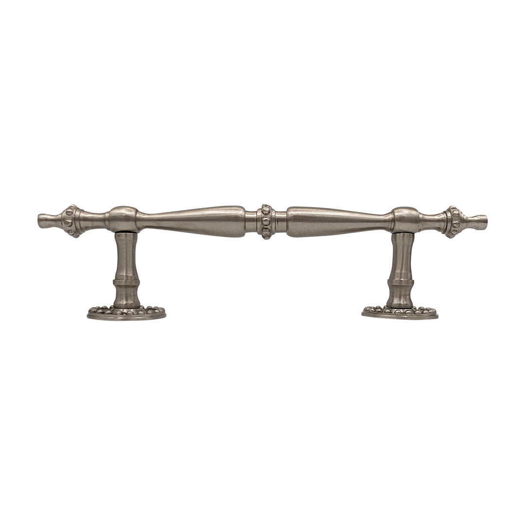 ##Antique Hardware## 9 3/4 Inch Overall (6 Inch C-C) Solid Brass Beaded Style Handle (Several Finishes Available)