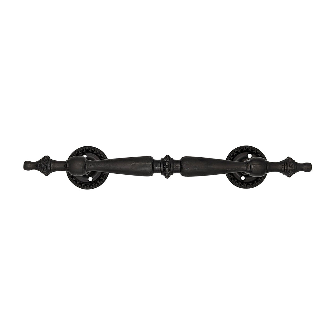 ##Antique Hardware## 9 3/4 Inch Overall (6 Inch C-C) Solid Brass Beaded Style Handle (Several Finishes Available)