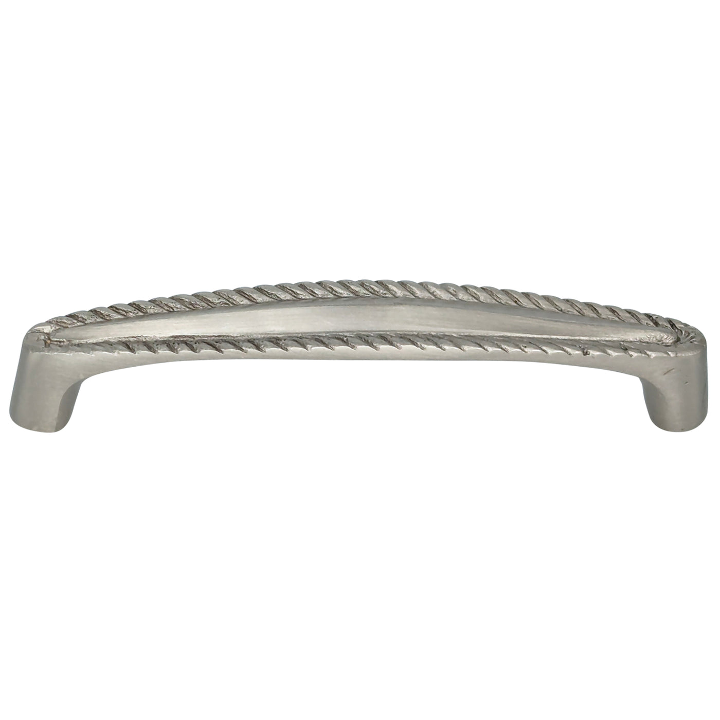 Antique Hardware 4 Inch Overall (3 3/4 Inch c-c) Solid Brass Georgian Roped Style Pull CABINET PULL