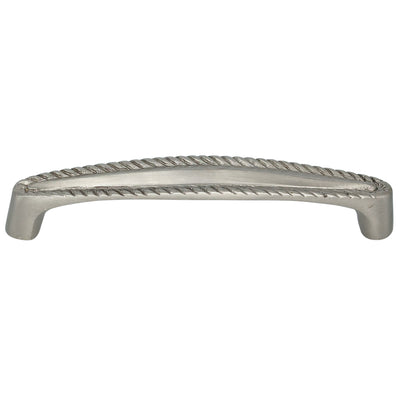 Antique Hardware 4 Inch Overall (3 3/4 Inch c-c) Solid Brass Georgian Roped Style Pull CABINET PULL