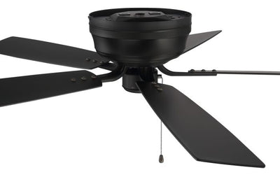 ##Antique Hardware## 52" Pro Plus Hugger in Flat Black  w/ Flat Black/Greywood Blades