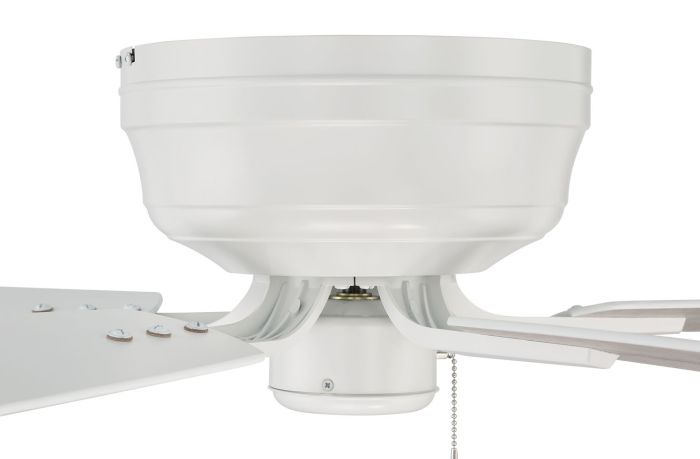 ##Antique Hardware## 52" Pro Plus Hugger in White w/ White/Washed Oak Blades