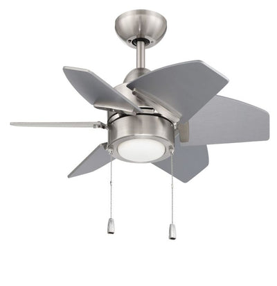 ##Antique Hardware## 24" Propel II in Brushed Polished Nickel w/ Brushed Nickel Blades
