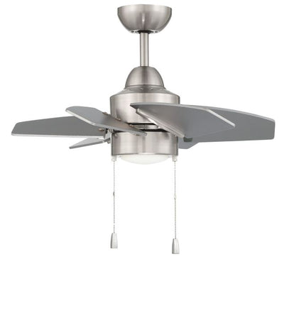 ##Antique Hardware## 24" Propel II in Brushed Polished Nickel w/ Brushed Nickel Blades