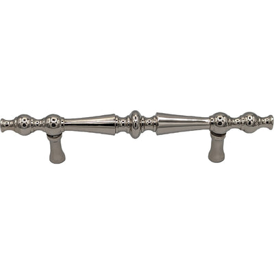 ##Antique Hardware## 6 1/2 Inch Overall (4 Inch c-c) Solid Brass Victorian Pull