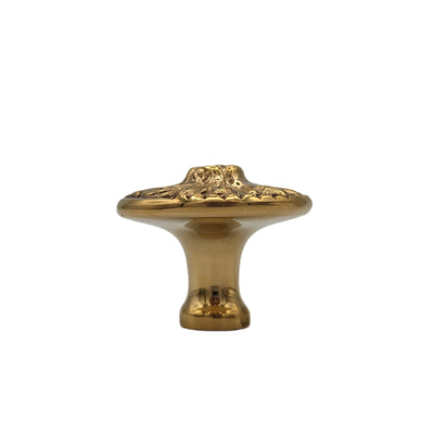 ##Antique Hardware## 1 1/2 Inch Solid Brass Designer Rococo Cabinet Knob (Several Finishes Available)