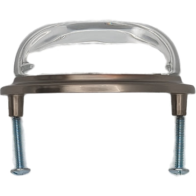 Antique Hardware 3 5/8 Inch Solid Brass Crystal Clear Glass Cabinet Drawer and Furniture Cup Pull (Several Finishes Available) ANTIQUE CABINET HARDWARE
