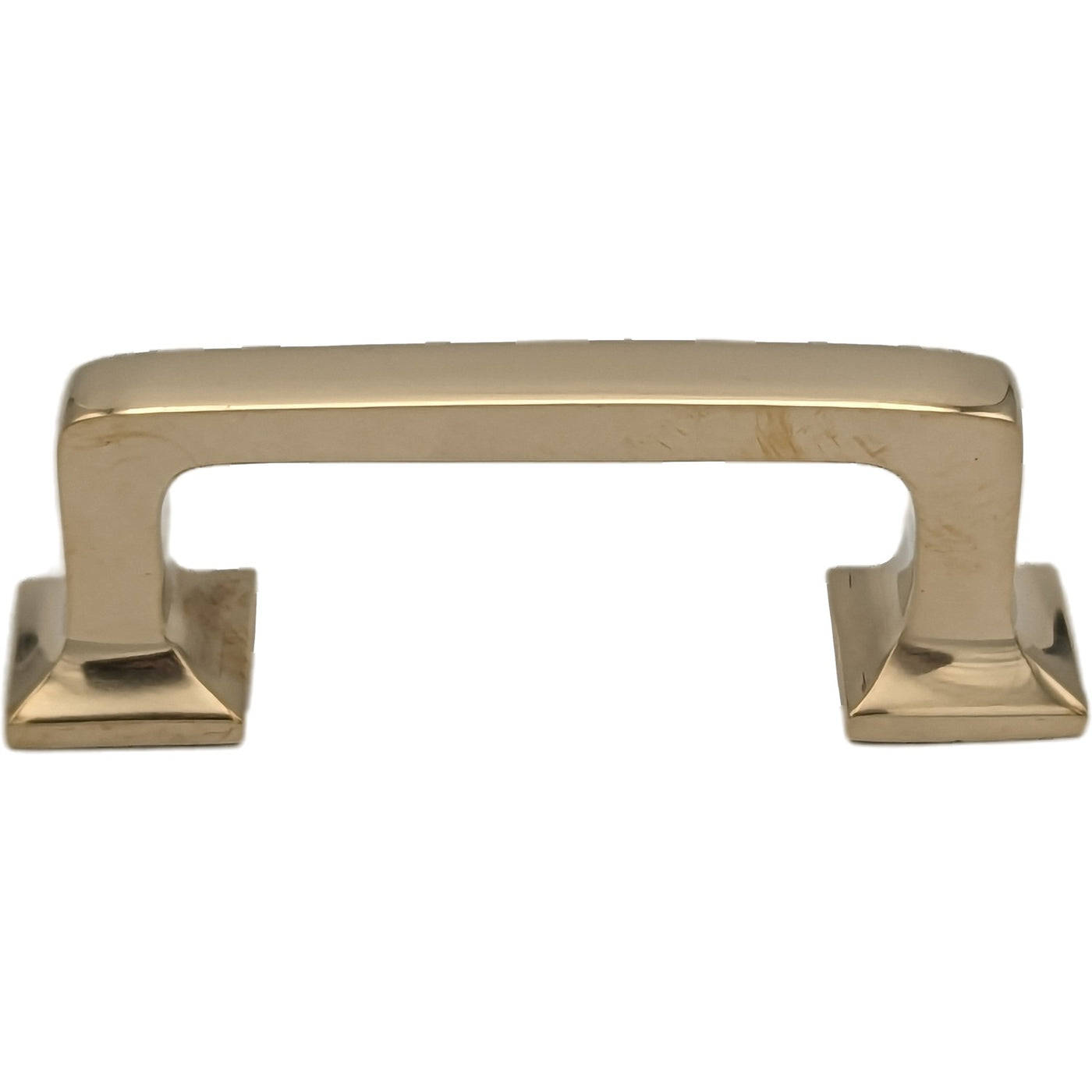 Antique Hardware 4 1/4 Inch Overall (3.25 Inch c-c) Solid Brass Square Traditional Pull CABINET PULL