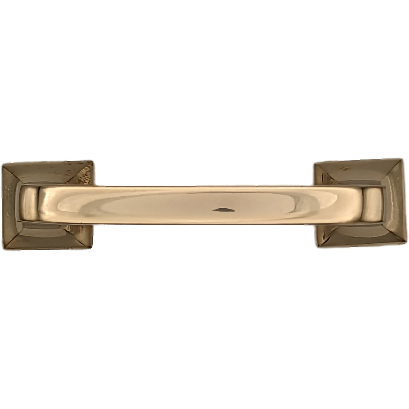 Antique Hardware 4 1/4 Inch Overall (3.25 Inch c-c) Solid Brass Square Traditional Pull CABINET PULL