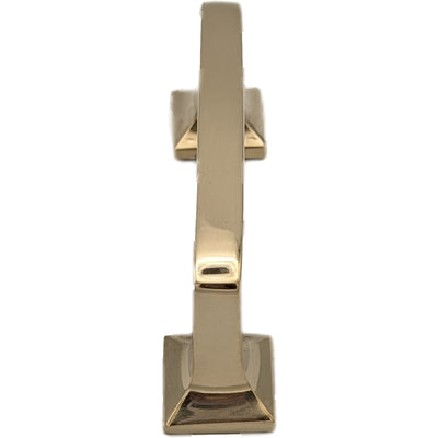 Antique Hardware 4 1/4 Inch Overall (3.25 Inch c-c) Solid Brass Square Traditional Pull CABINET PULL