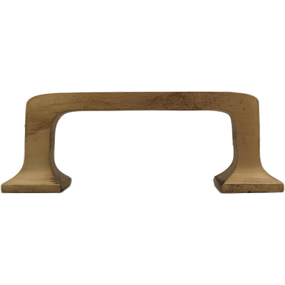 Antique Hardware 4 1/4 Inch Overall (3.25 Inch c-c) Solid Brass Square Traditional Pull CABINET PULL