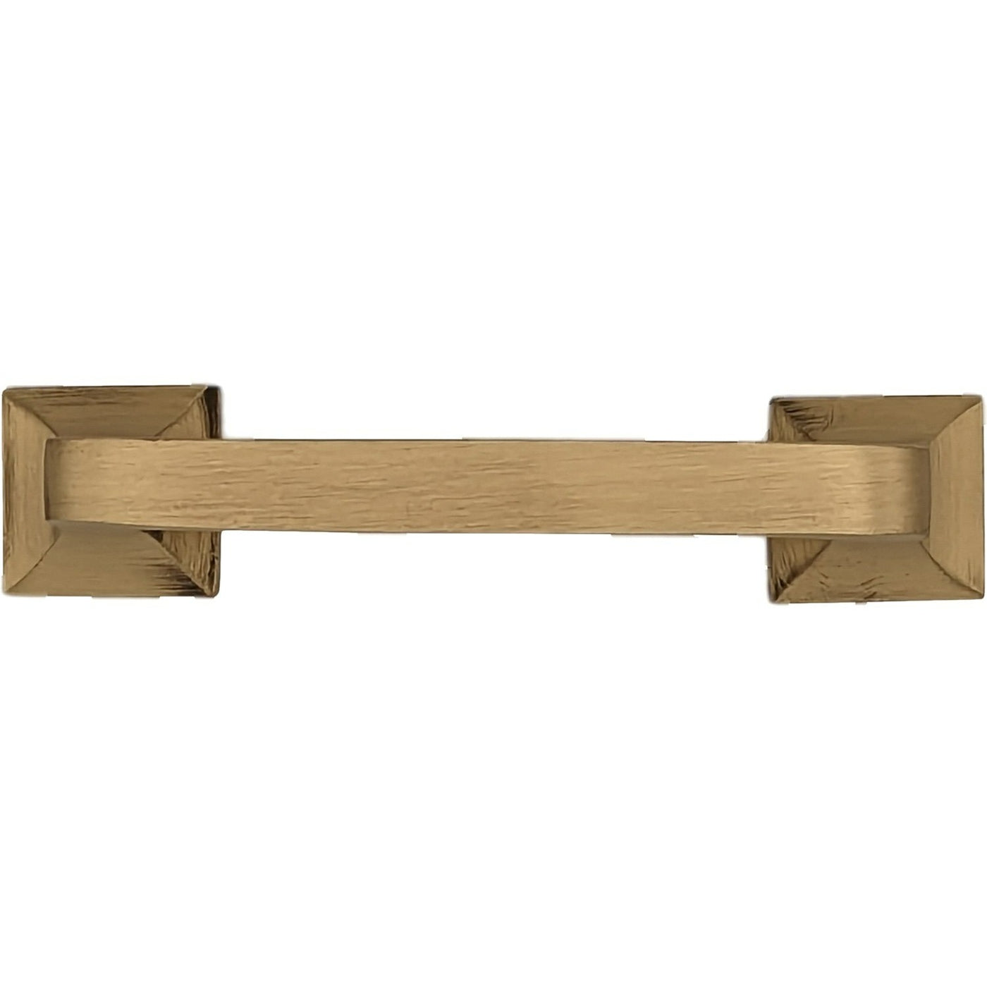 Antique Hardware 4 1/4 Inch Overall (3.25 Inch c-c) Solid Brass Square Traditional Pull CABINET PULL